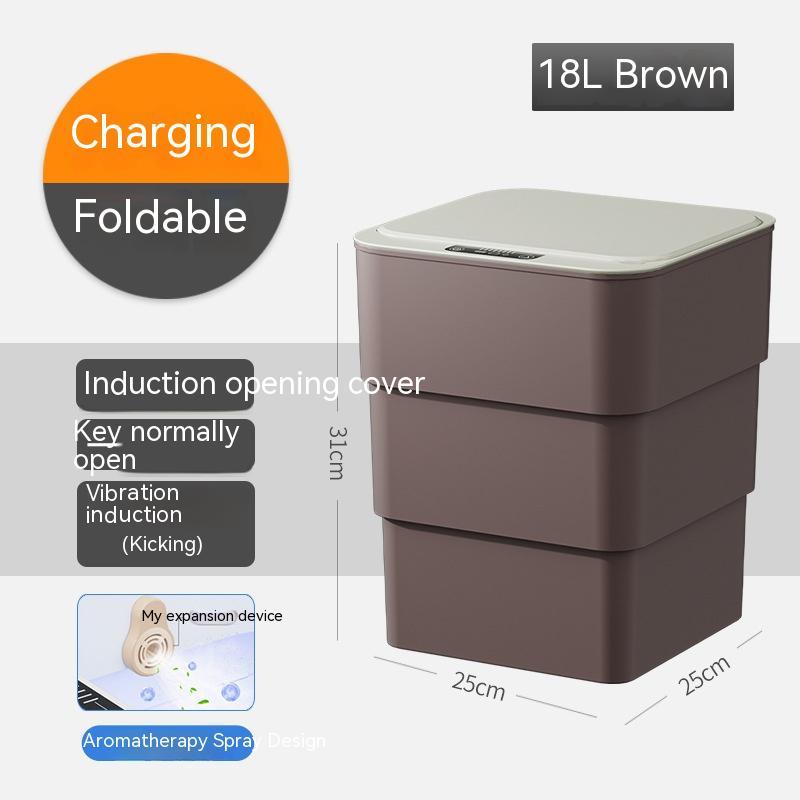 Smart Trash Can With Lid For Bedroom And Living Room Kitchen Storage Box Trash