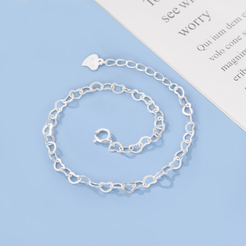 S925 Silver Heart Bracelet