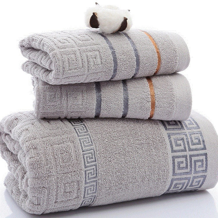 Three-piece comfortable cotton towel set