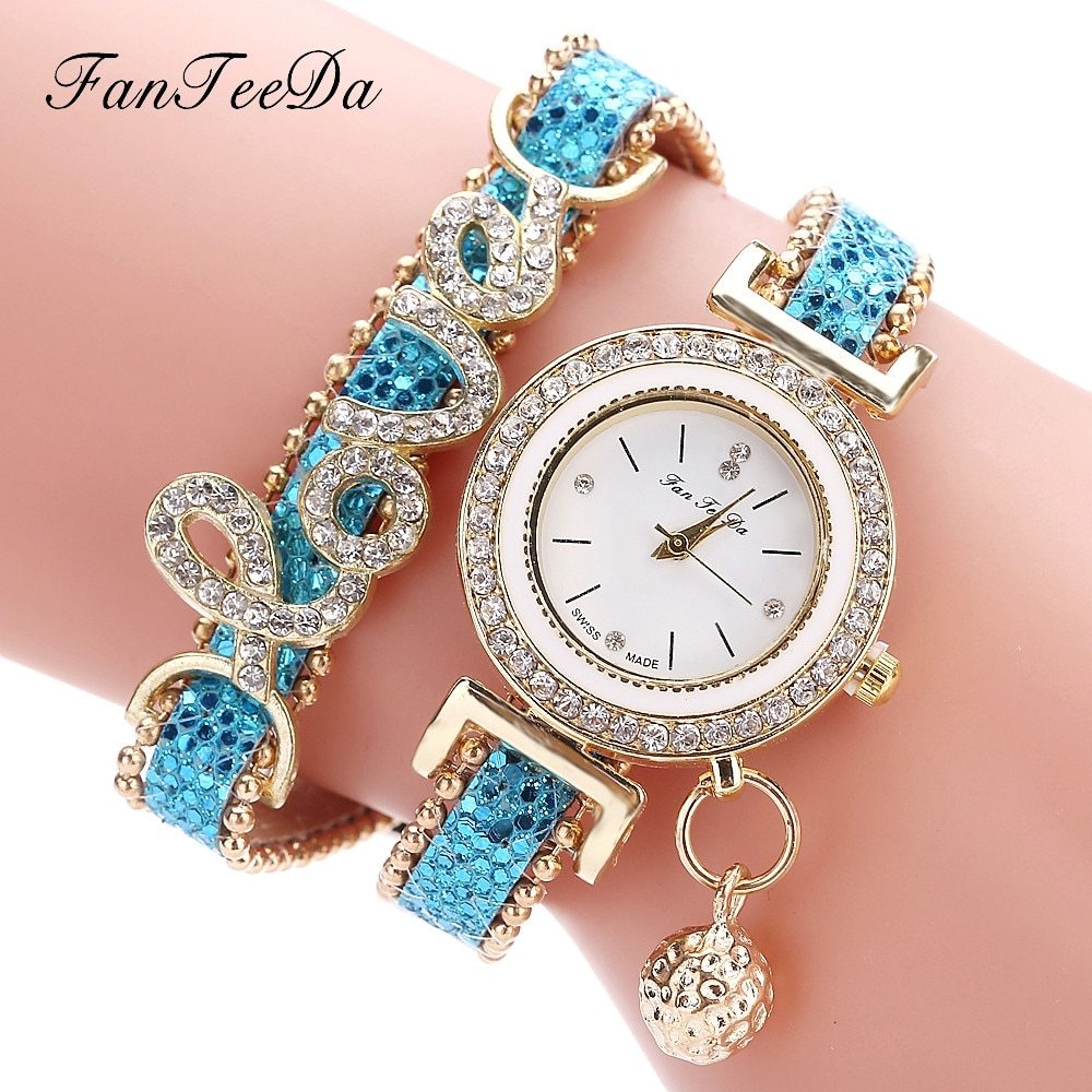 Women Bracelet Watches Watch Rhinestones Clock Women Fashion Dress