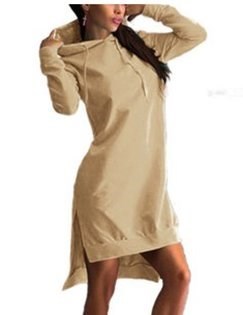 Hooded Long Sleeve Dress Sweatshirt