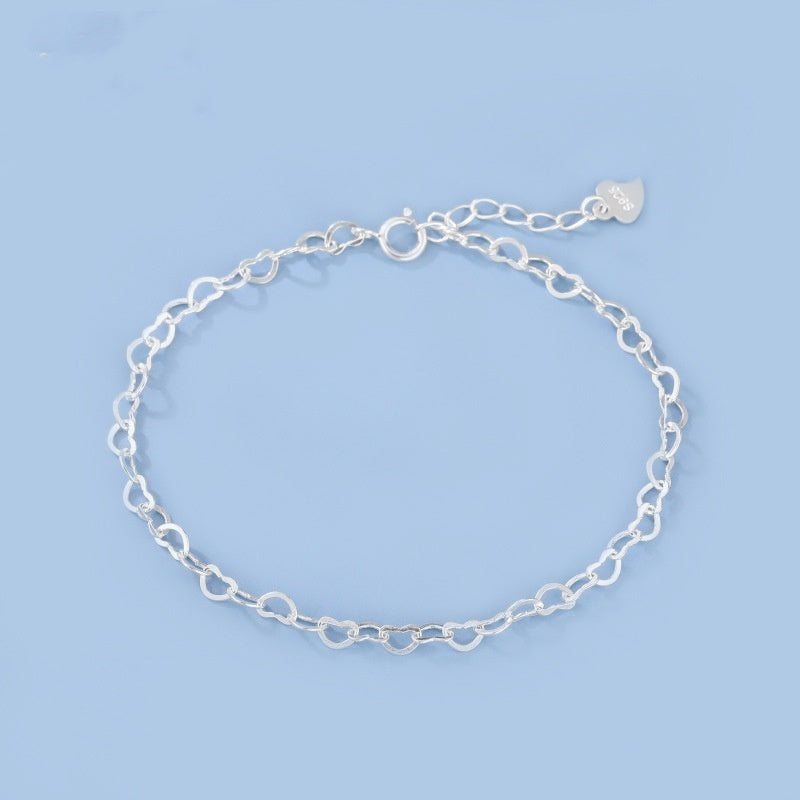 S925 Silver Heart Bracelet