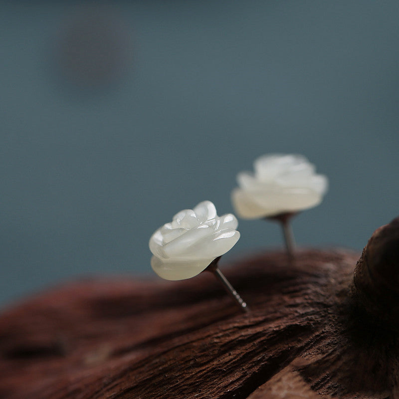 Sterling Silver  Flower Earrings