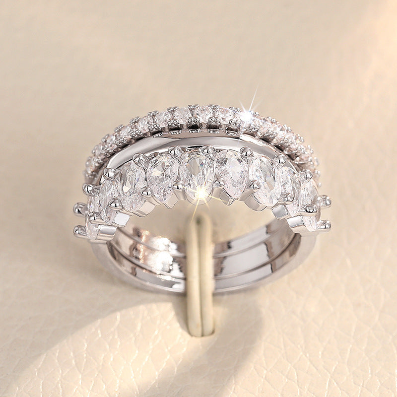 Zircon Ring Three-piece Wedding