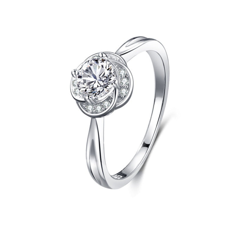 S925 Silver Diamond Ring