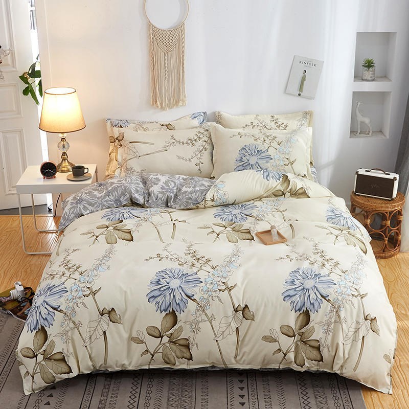 Cover Set Bed Cotton Quilt Bedsheet Bedding - Totta Fashion 