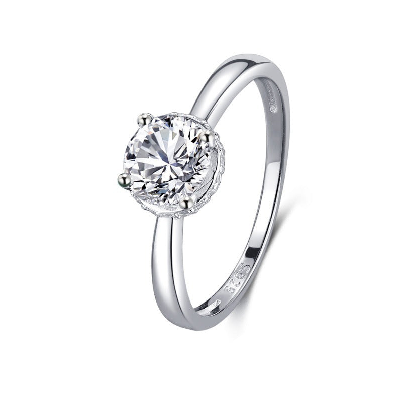 S925 Silver Diamond Ring