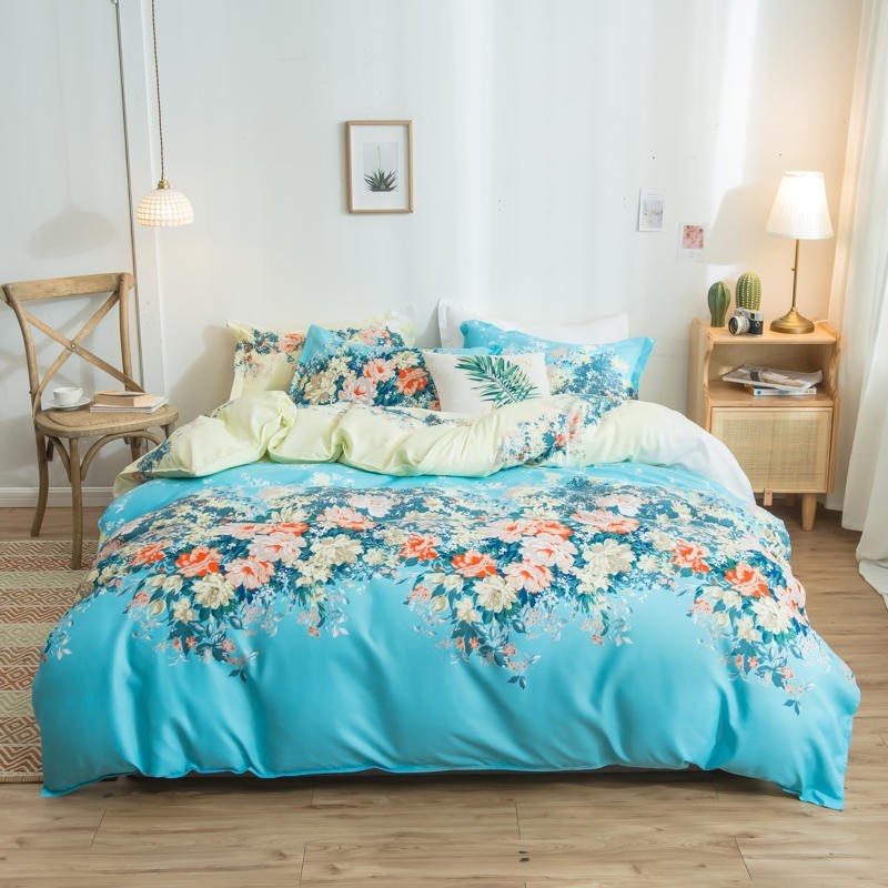 Cover Set Bed Cotton Quilt Bedsheet Bedding - Totta Fashion 