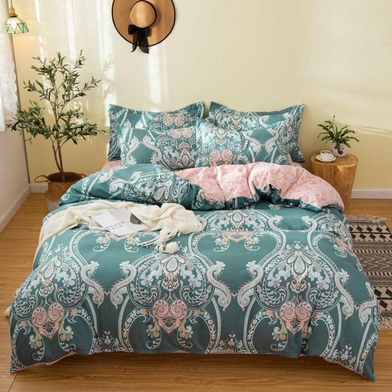 Cover Set Bed Cotton Quilt Bedsheet Bedding - Totta Fashion 