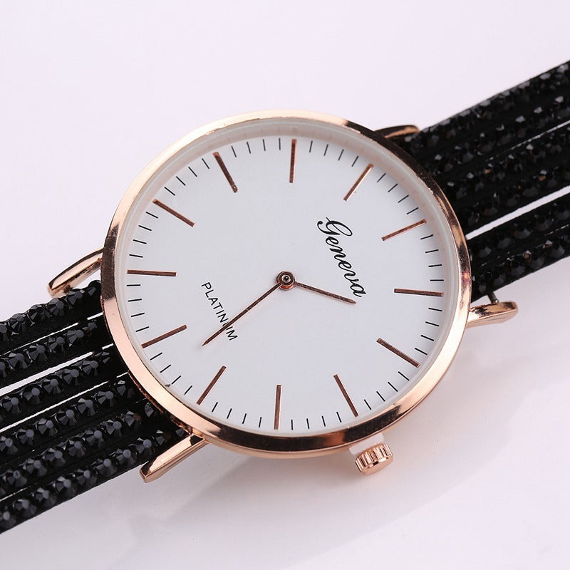 Fashion Watches Women Dress Elegant Quartz Bracelet Ladies Watch Crystal Diamond