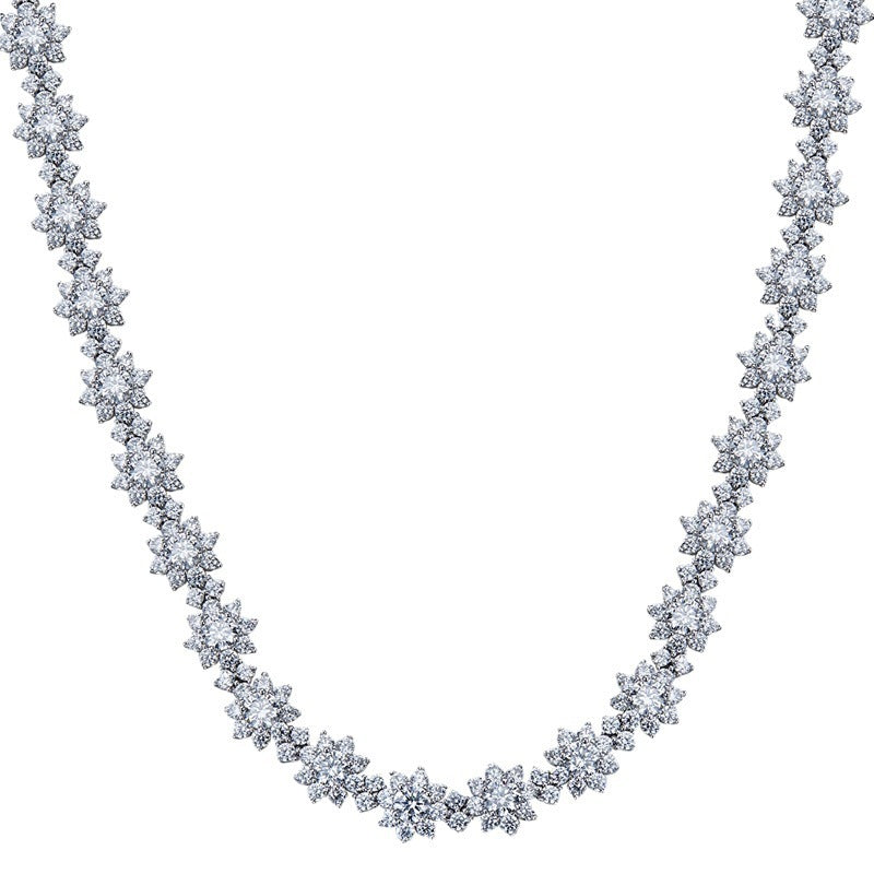 925 Silver High Carbon Diamond Necklace