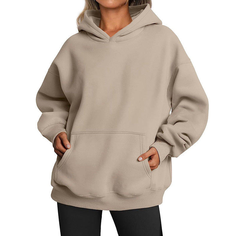 Women's Hoodies With Pockets Fashion Solid Sweatshirt