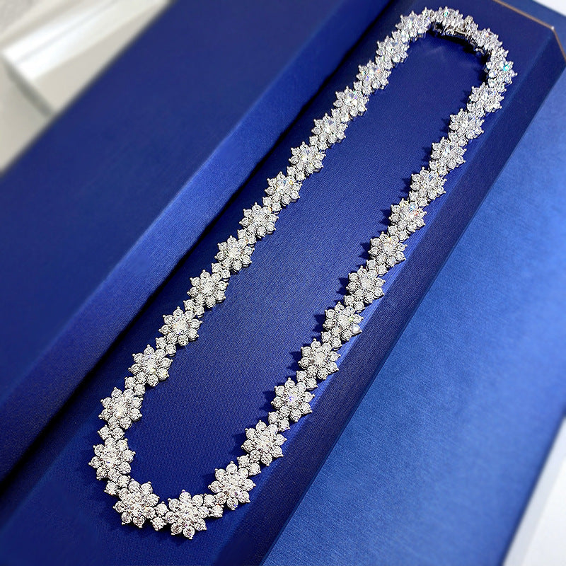 925 Silver High Carbon Diamond Necklace