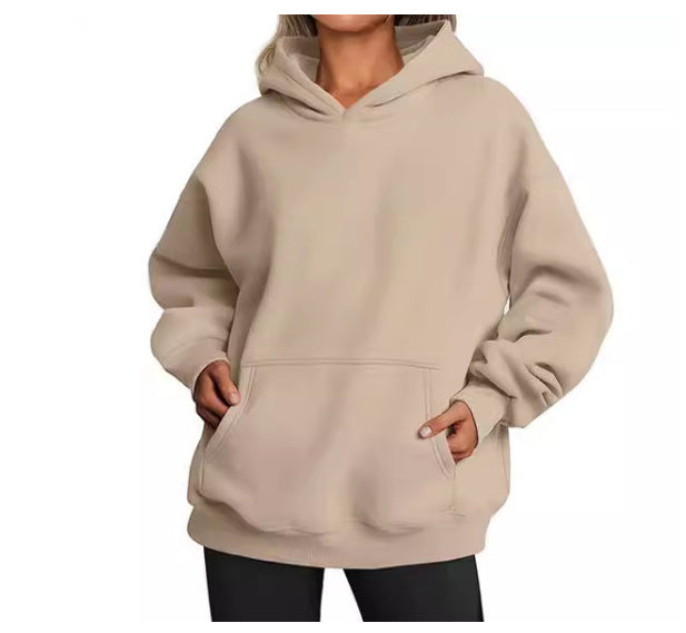 Women's Hoodies With Pockets Fashion Solid Sweatshirt