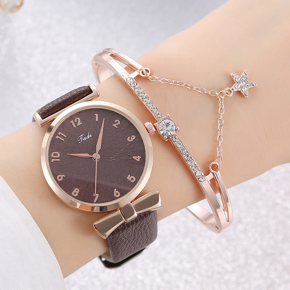 Student New Watch Set Fashion Bracelet Set Watch