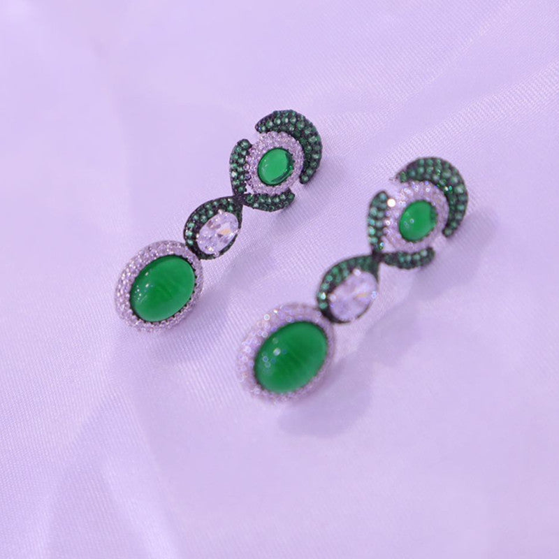 Fashion Versatile Emerald Earrings