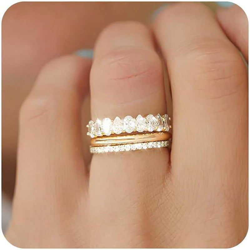 Zircon Ring Three-piece Wedding