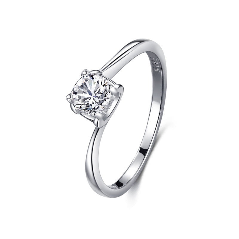 S925 Silver Diamond Ring