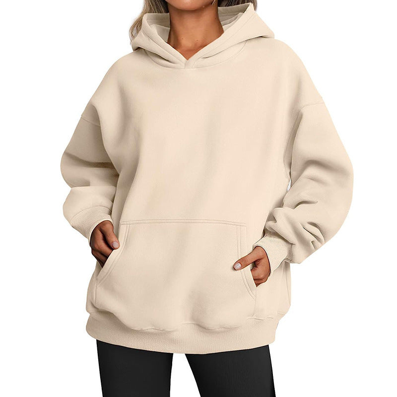 Women's Hoodies With Pockets Fashion Solid Sweatshirt