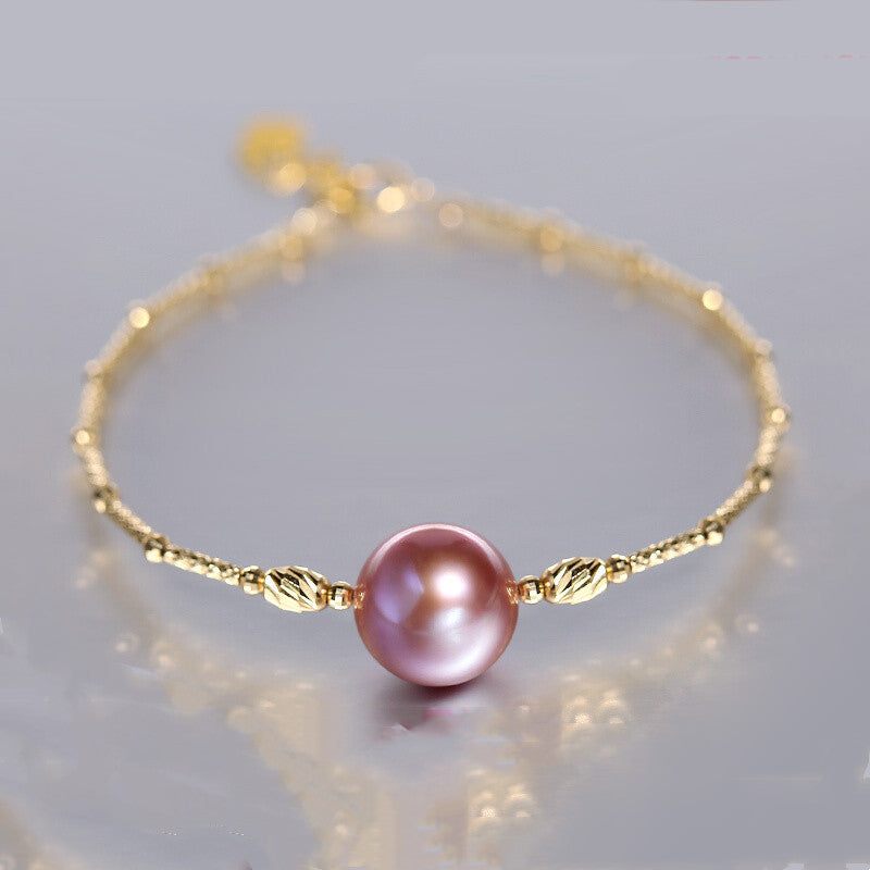 Purple Freshwater Pearl Bracelet