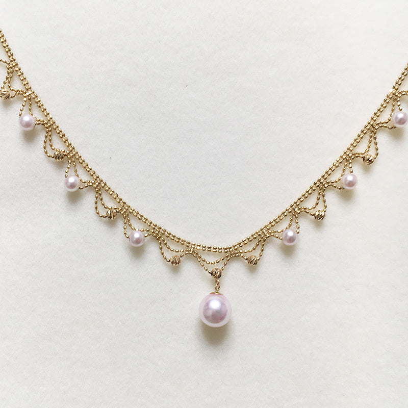 18k Gold Pearl Necklace