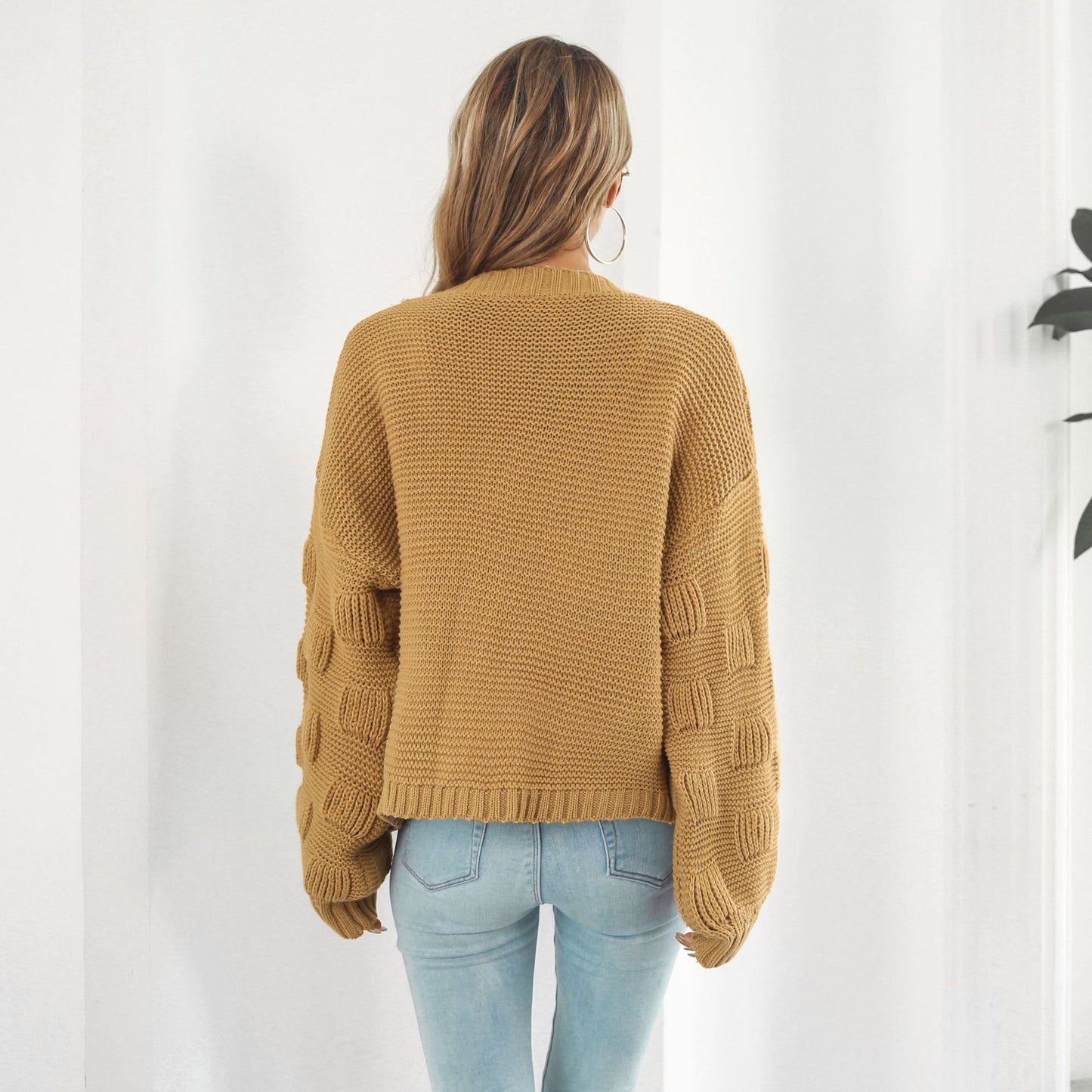 Puff Sleeve Cardigan Sweater Coat