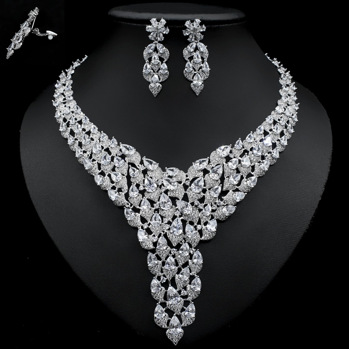 Diamond Fashion Necklace Earrings