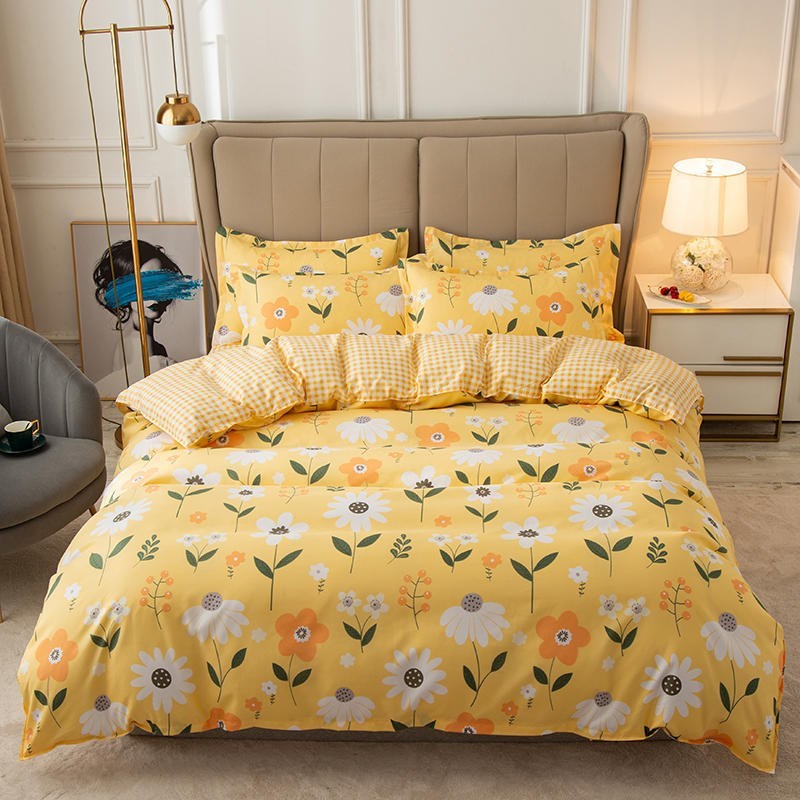 Cover Set Bed Cotton Quilt Bedsheet Bedding - Totta Fashion 