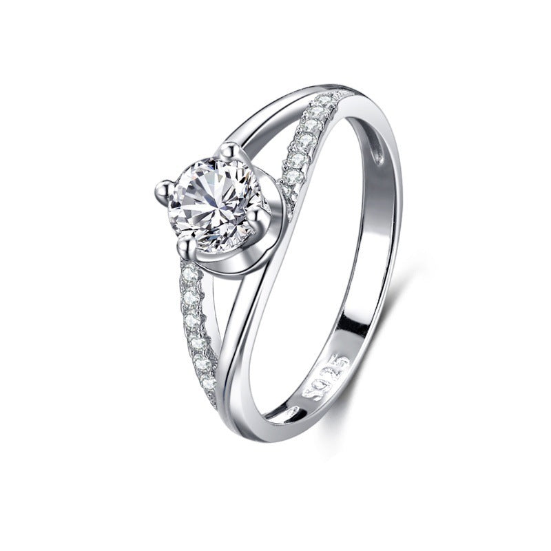 S925 Silver Diamond Ring