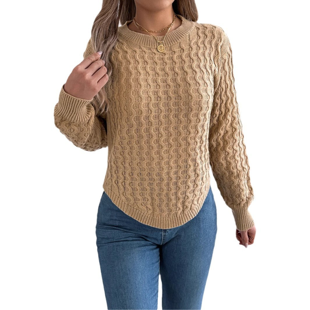 Sleeve Irregular Pullover Women's Sweater