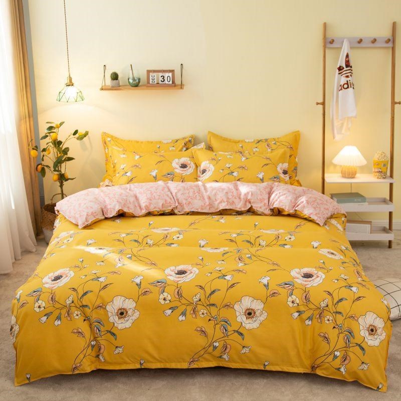 Cover Set Bed Cotton Quilt Bedsheet Bedding - Totta Fashion 