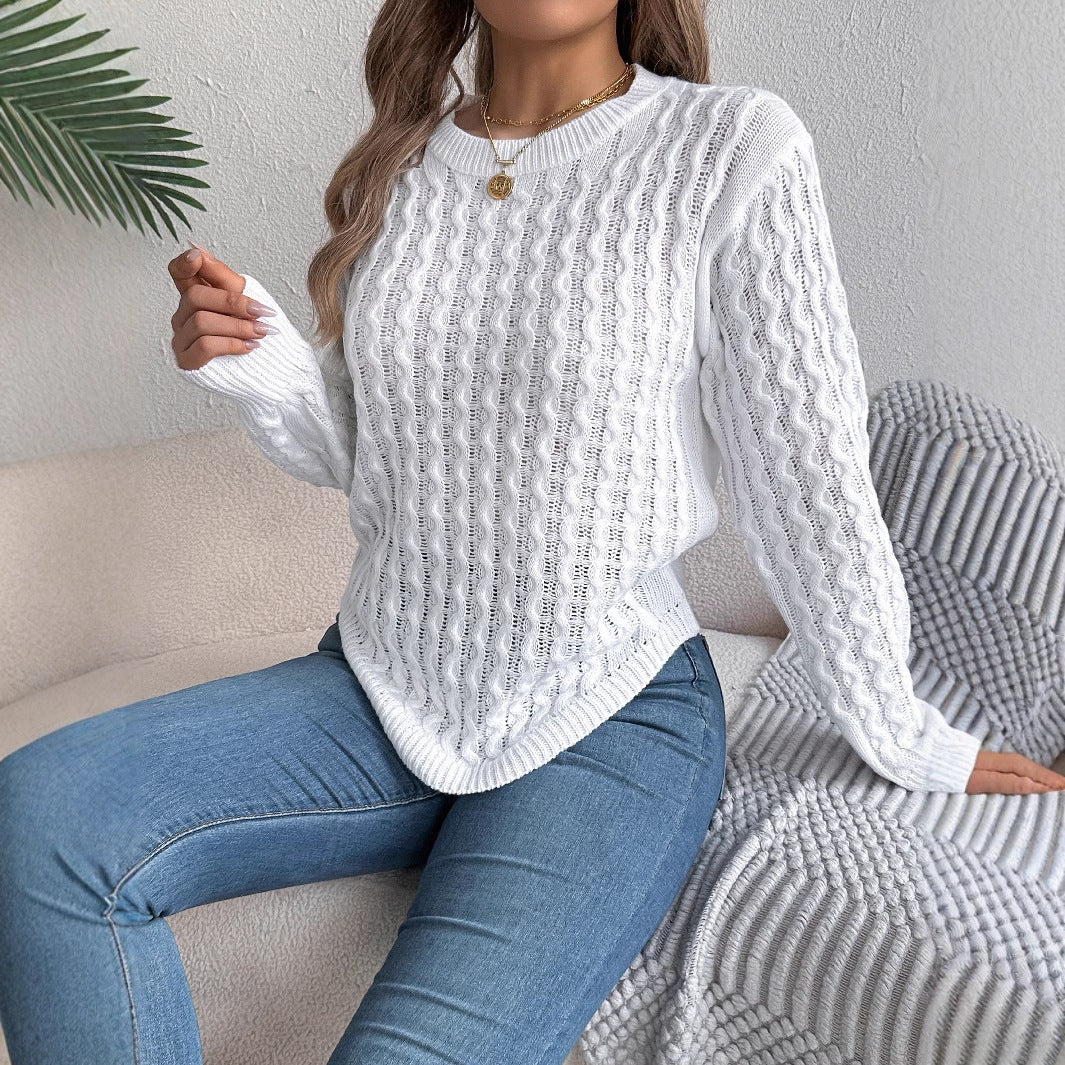 Sleeve Irregular Pullover Women's Sweater