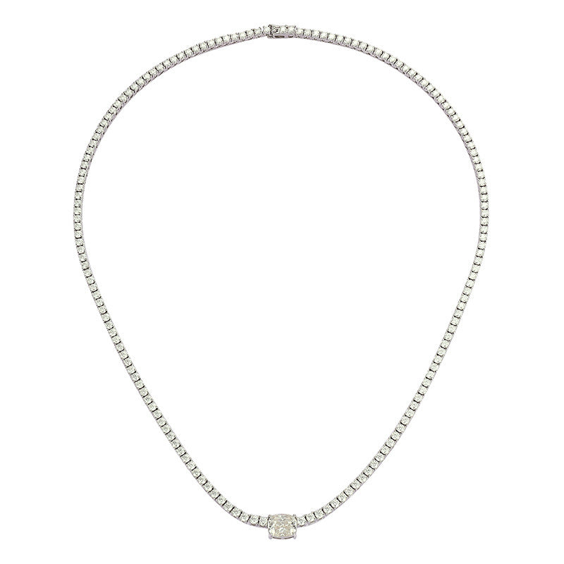 925 Silver Diamond Moissanite Necklace