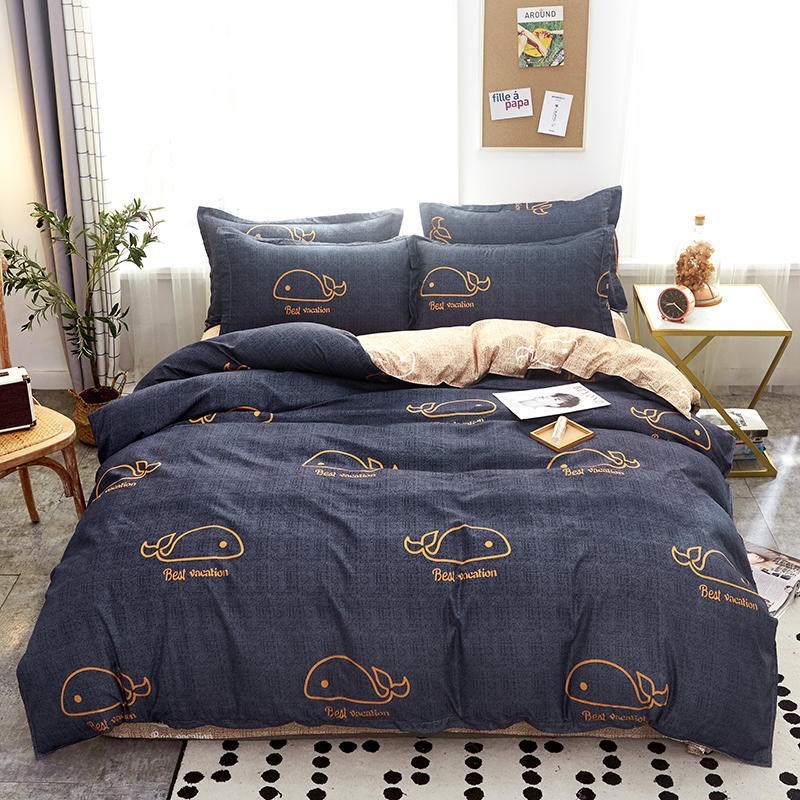 Cover Set Bed Cotton Quilt Bedsheet Bedding - Totta Fashion 