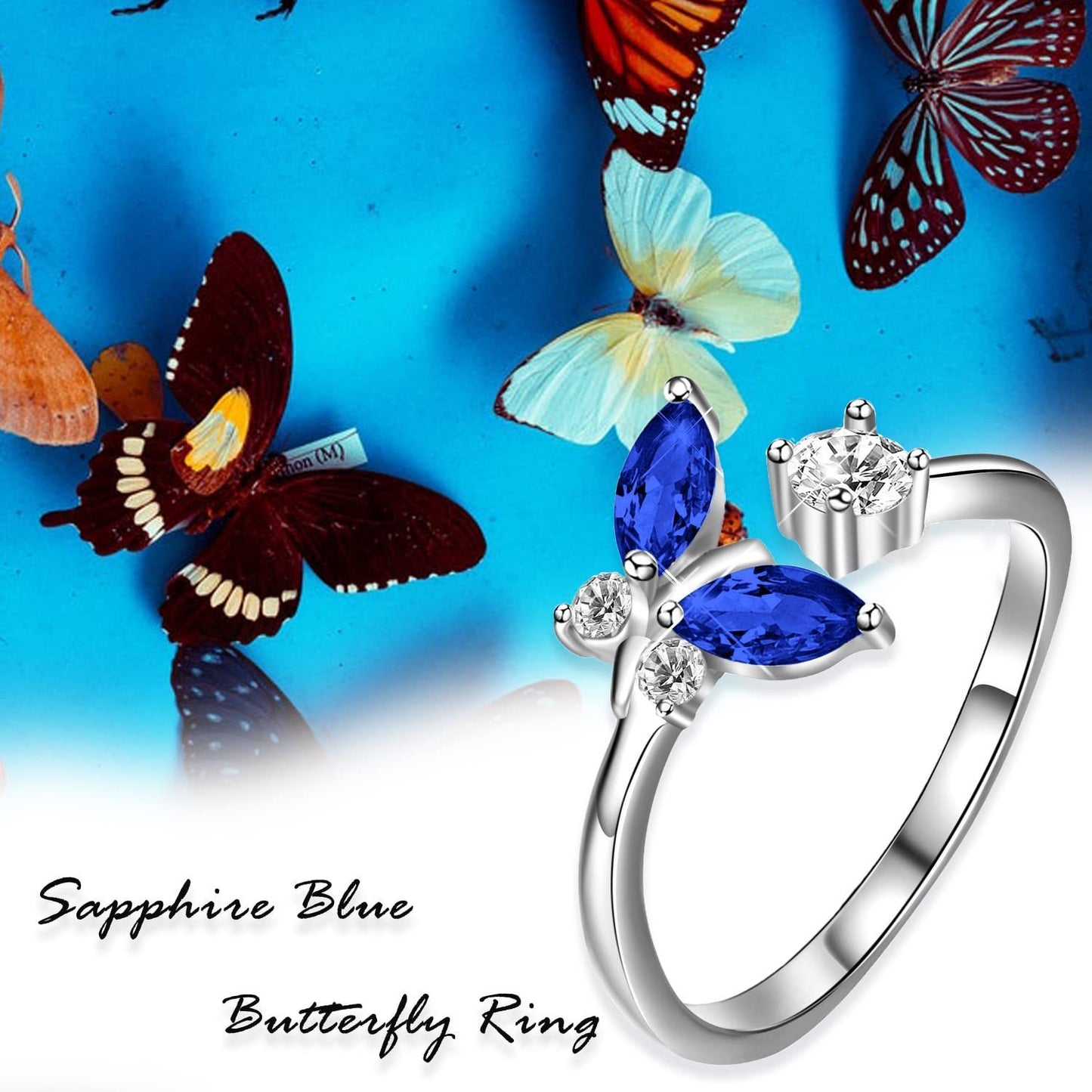 925 Sterling Silver Butterfly Ring